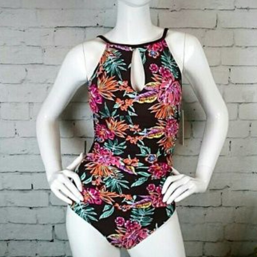 Into the Bleu Swimsuit and matching coverup size 10 NWT